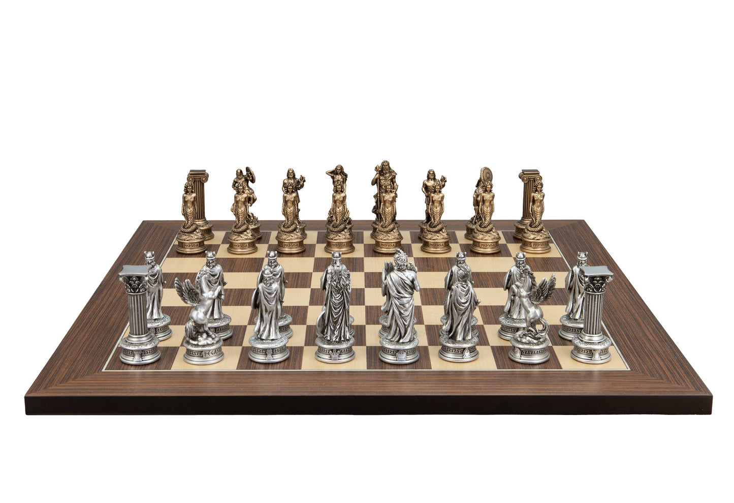 Dal Rossi Italy European Warriors on a Palisander / Maple, 50cm Chess Board