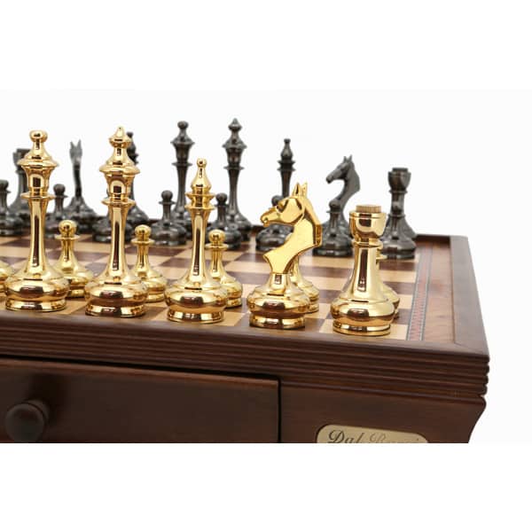 Dal Rossi Chess Set 16", with Brass Cap Staunton chessmen