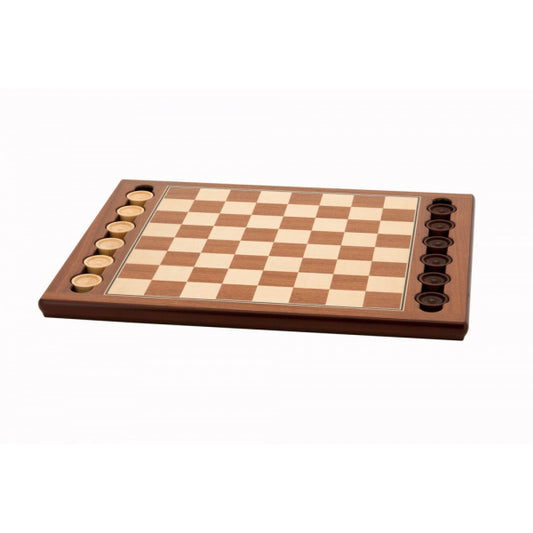 Dal Rossi Italy Wooden Checkers Set, board and pieces