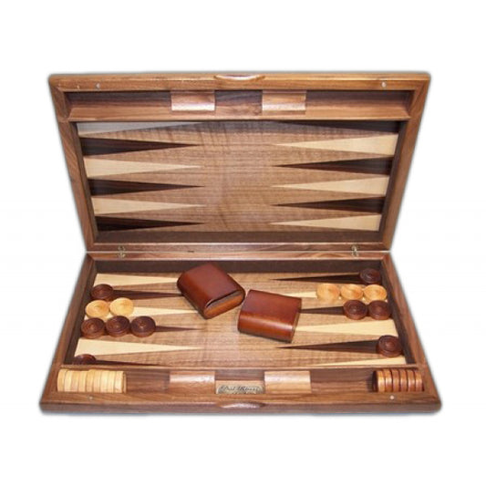 Dal Rossi Italy Walnut Burl Backgammon 19"