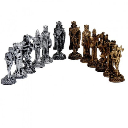 Dal Rossi Italy, Medieval Chess Set Pewter, 95mm