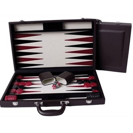 Dal Rossi Brown Backgammon 18" PU Leather