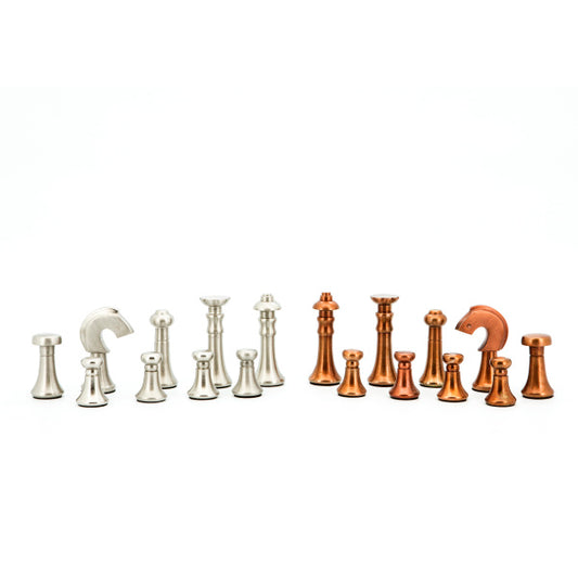 Dal Rossi Italy Chess Pieces Metal Copper and Silver 80mm Chessmen ONLY