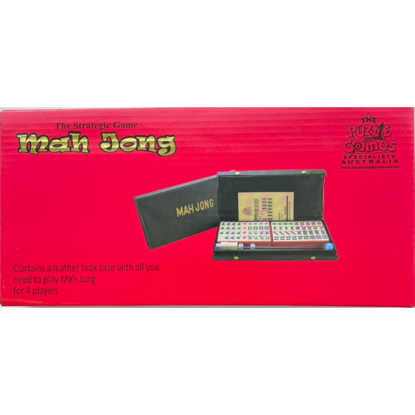 Travel  Mahjong in a black vinyl case with Racks