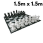 Giant Chess Plastic Chess Game Set 1.5X1.5M with Mat