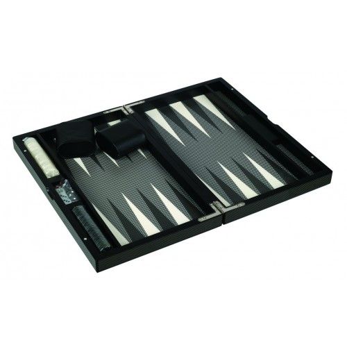 Dal Rossi Carbon Fibre Finish Backgammon 18"