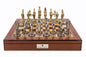 Dal Rossi Italy Renaissance Chess Set on Walnut Finish Chess Box 20” with compartments