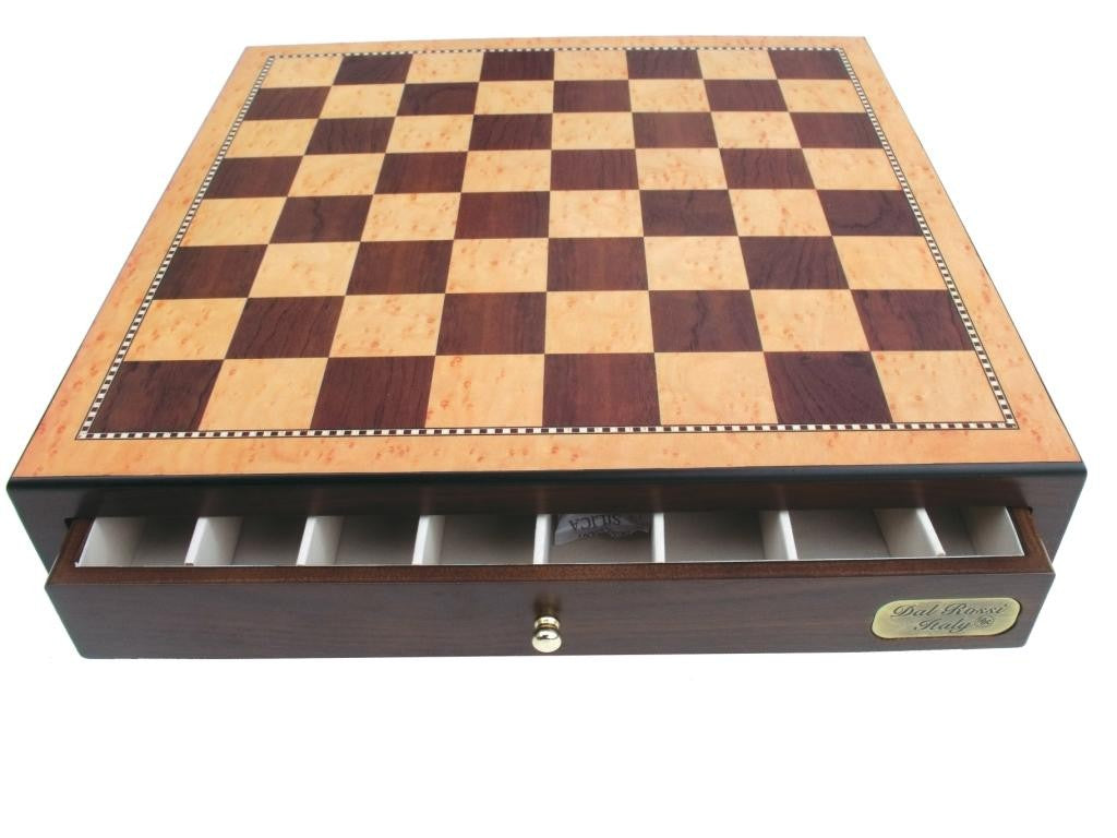 Dal Rossi Italy, Chess Box ONLY with Drawers 18" Shinny Walnut