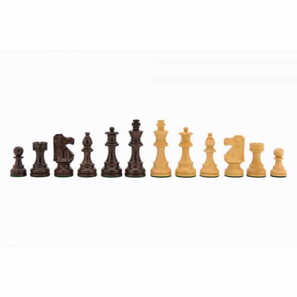 Dal Rossi Staunton Chess set Walnut Finish Chess Box 16” with compartments