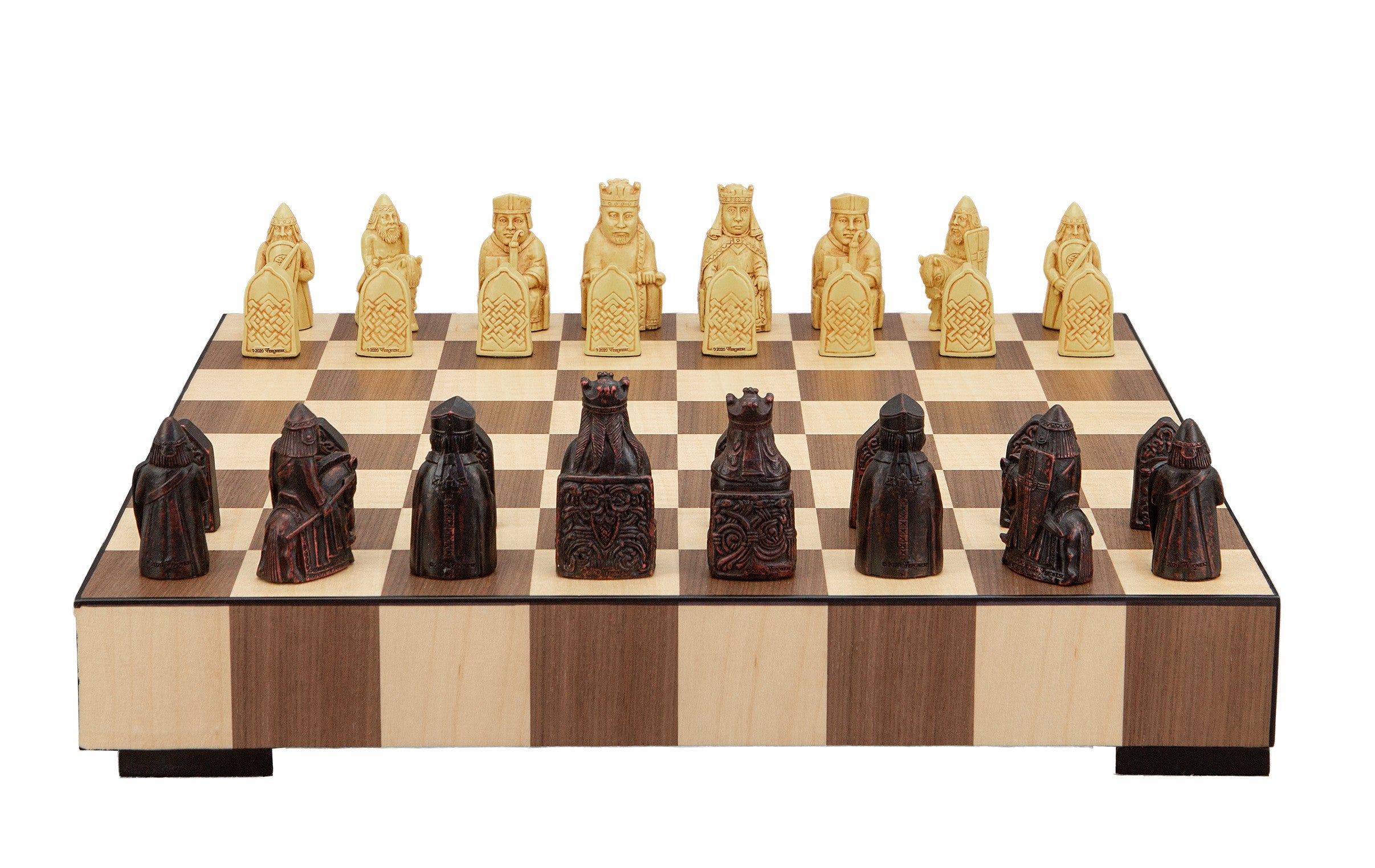 Dal Rossi Italy Isle of Lewis Chess Set with Drawer 14"