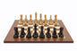 Dal Rossi Italy Chess Set, 50cm Board With Dark Red and Black Ebony Finish Weighted Chess Pieces (101mm)