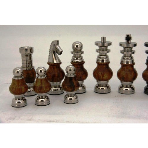 Dal Rossi Italy, Staunton Large Metal and Wood Chessmen ONLY