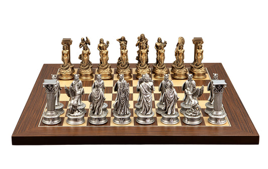 Dal Rossi Italy European Warriors on a Palisander / Maple, 40cm Chess Board