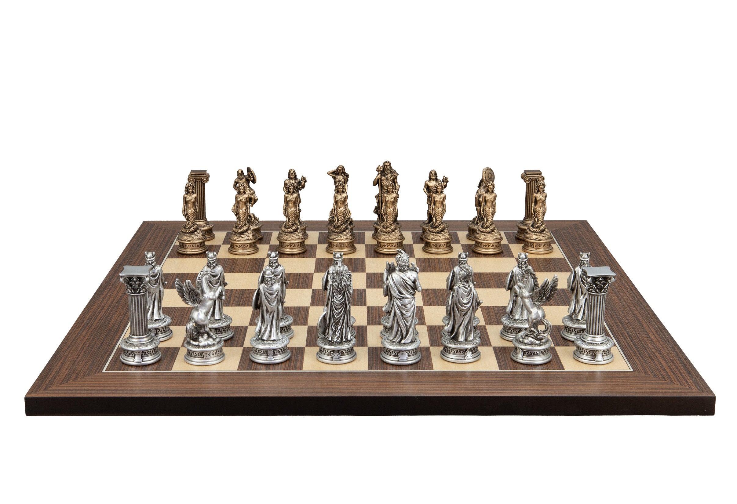 Dal Rossi Italy European Warriors on a Palisander / Maple, 50cm Chess Board