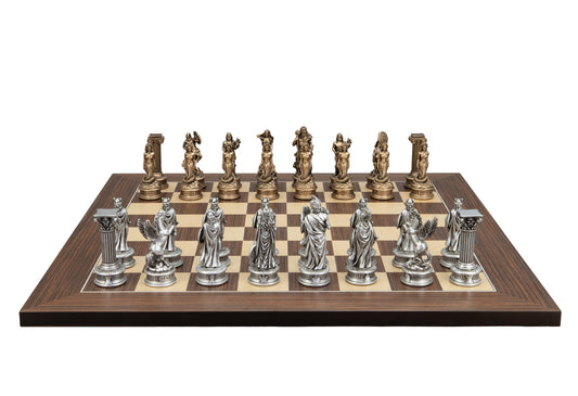 Dal Rossi Italy European Warriors on a Palisander / Maple, 50cm Chess Board