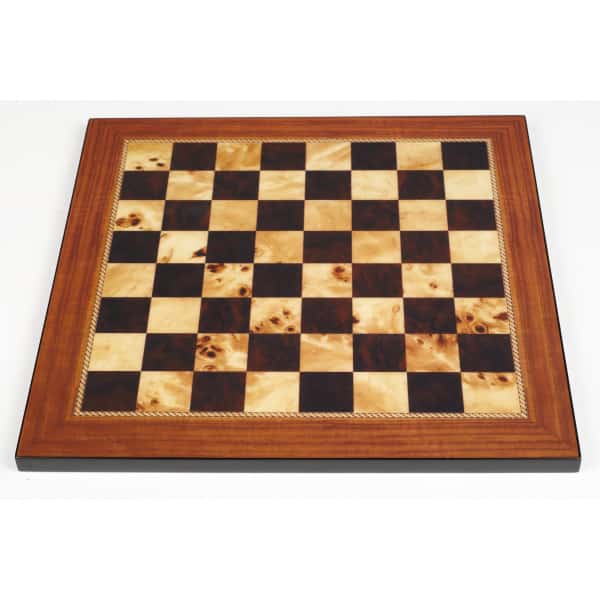 Dal Rossi Italy Walnut Shiny Finish Chess Board 50cm