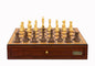 Dal Rossi Italy Chess Set Mahogany Finish 18", With Queens Gambit Chessmen 90mm