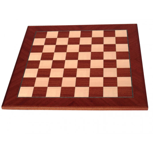 Dal Rossi Chess board, Mahogany/Maple, 40cm Chess Board