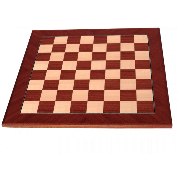 Dal Rossi Chess board, Mahogany/Maple, 50cm Chess Board