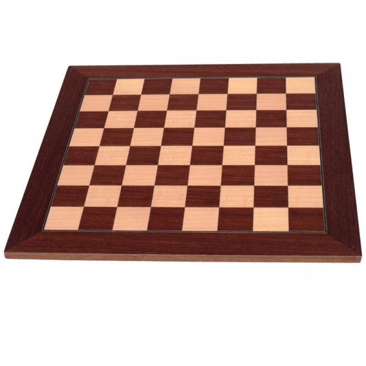 Dal Rossi Chess board, Palisander/Maple, 50cm Chess Board