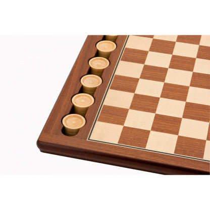 Dal Rossi Italy Wooden Checkers Set, board and pieces