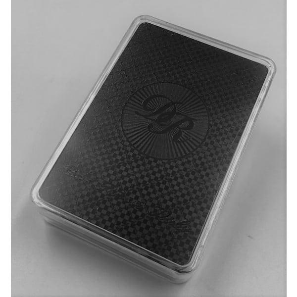 Dal Rossi Italy Luxury Black Playing Cards and Gold &amp; Silver Plated writing.